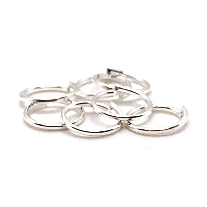 Anneaux de jonction en argent brillant, 7 mm, 21 g pour la vente par Guerrilla Charm