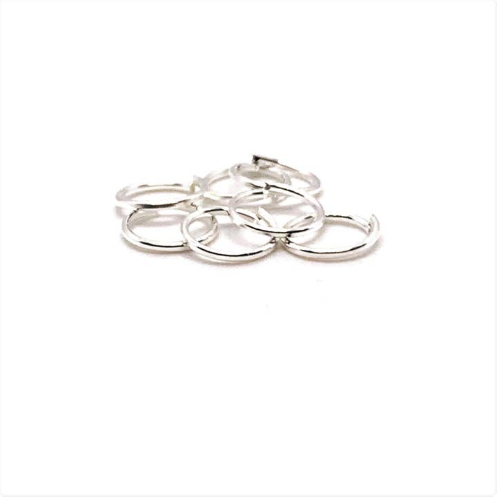 7mm, 21g, Bright Silver Jump Rings for wholesale by Guerrilla Charm