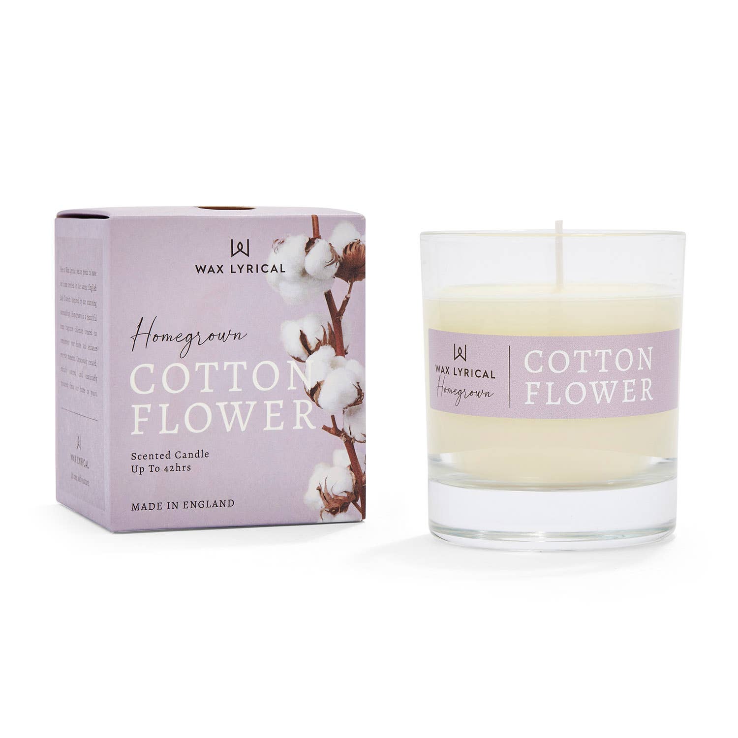 Wax Lyrical UK – wholesale Jar/filled candle – Homegrown Cotton Flower Medium Candle0