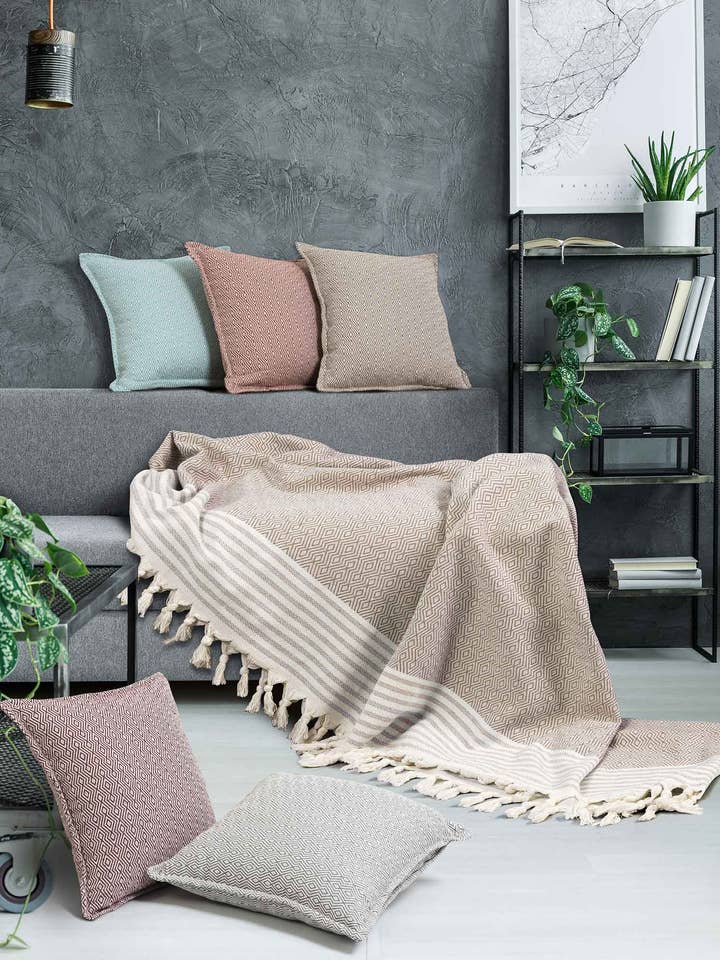 Sofaplaid Telt Beige for engroshandel hos MADI