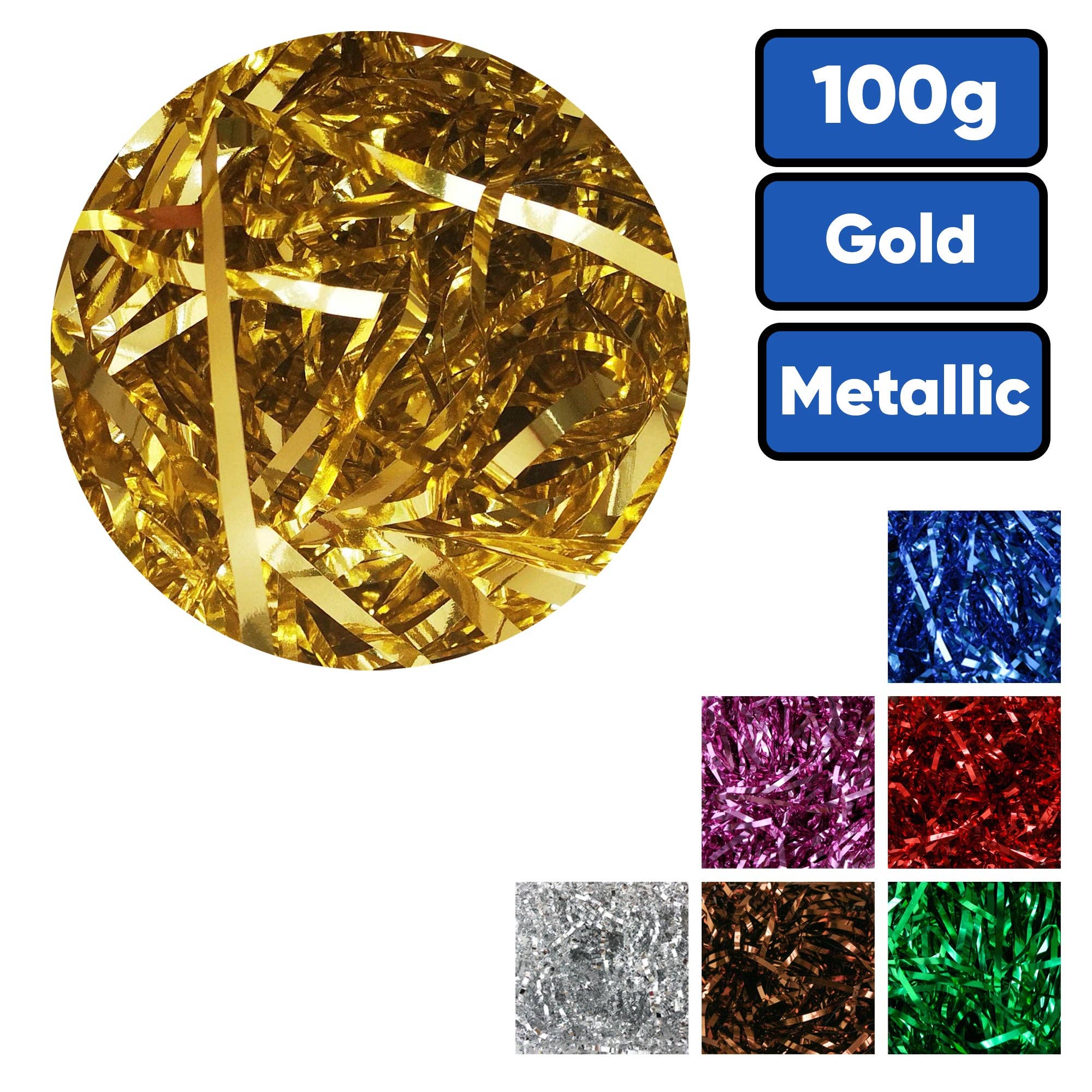 Emartbuy – wholesale Ribbon – Gift wrapping – Metallic Shredded Tissue Paper for Packaging and Decor - Gold7