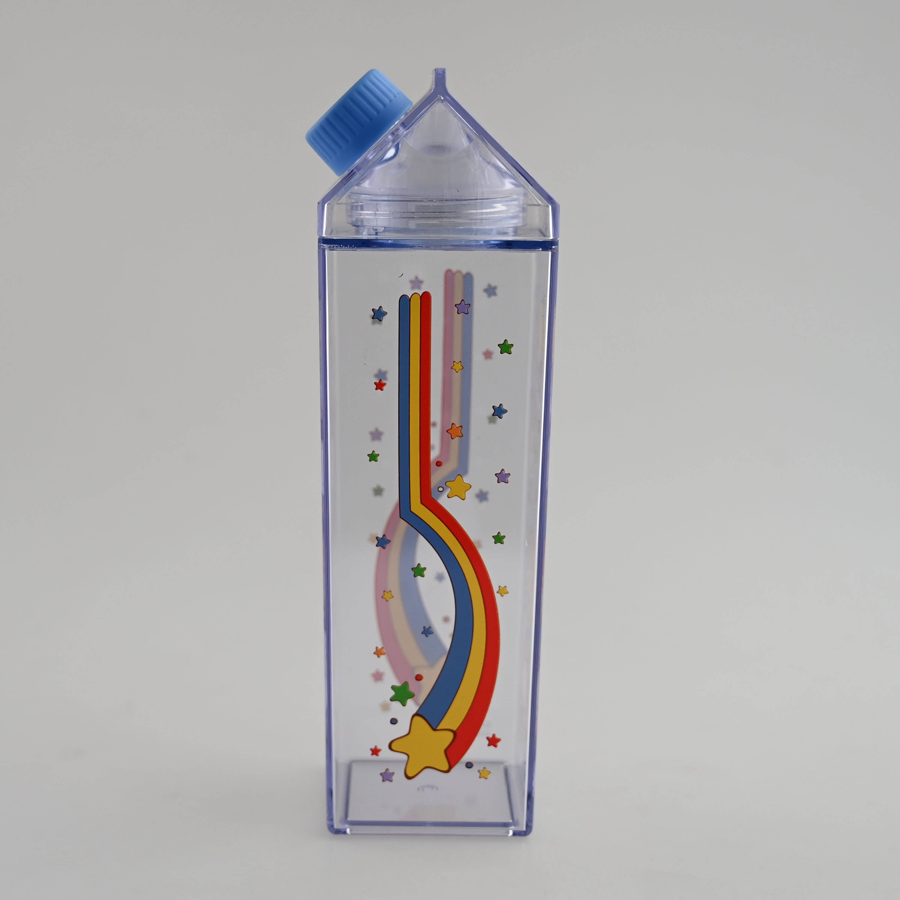 Silver Buffalo - Wholesale Water Bottle - Rainbow Brite Twink Rainbow Stars 16.2oz Plastic Milk Bottle2