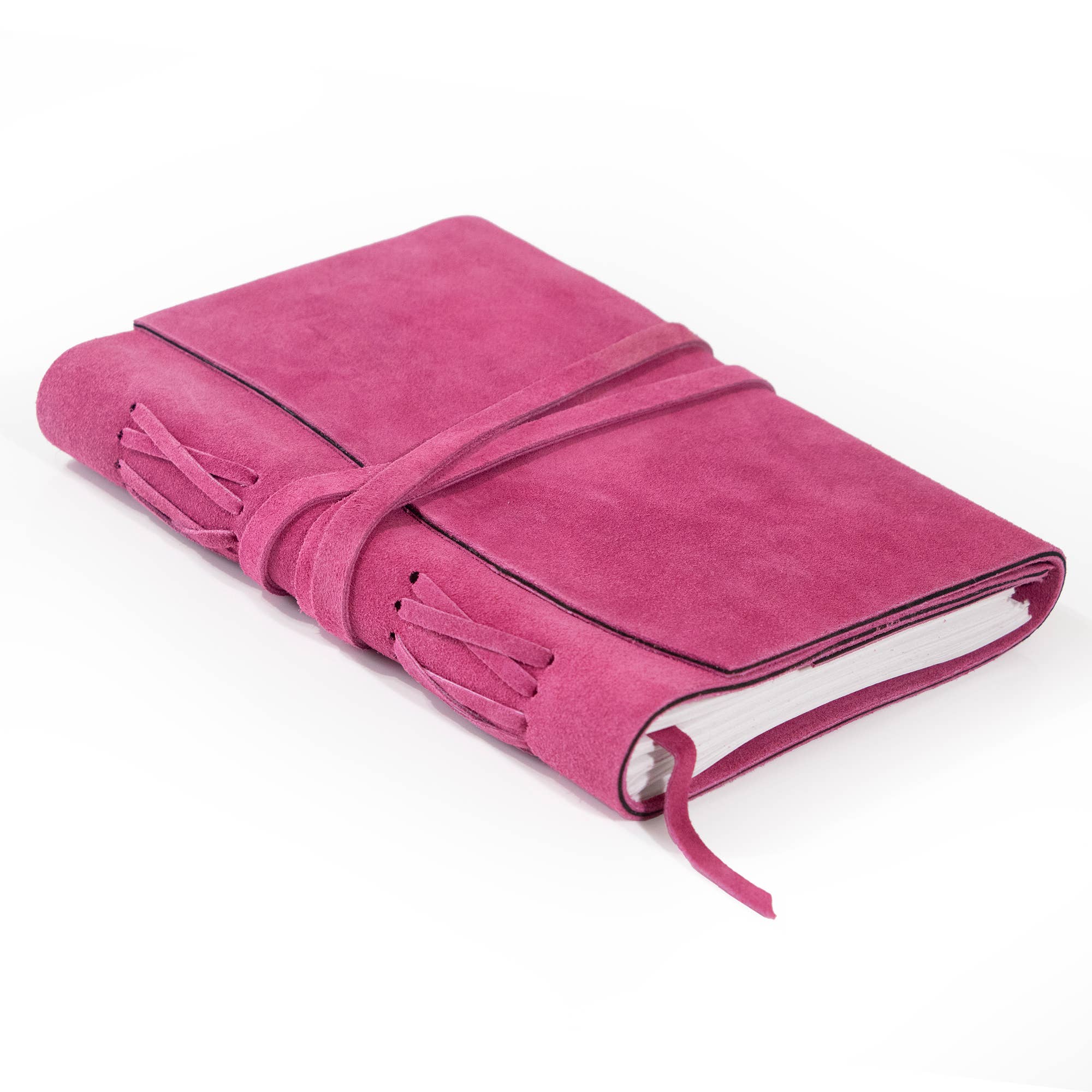 Andaluca - Wholesale Journal/Diary - Fuchsia Suede Journal w/ Organic Cotton Paper: Large5