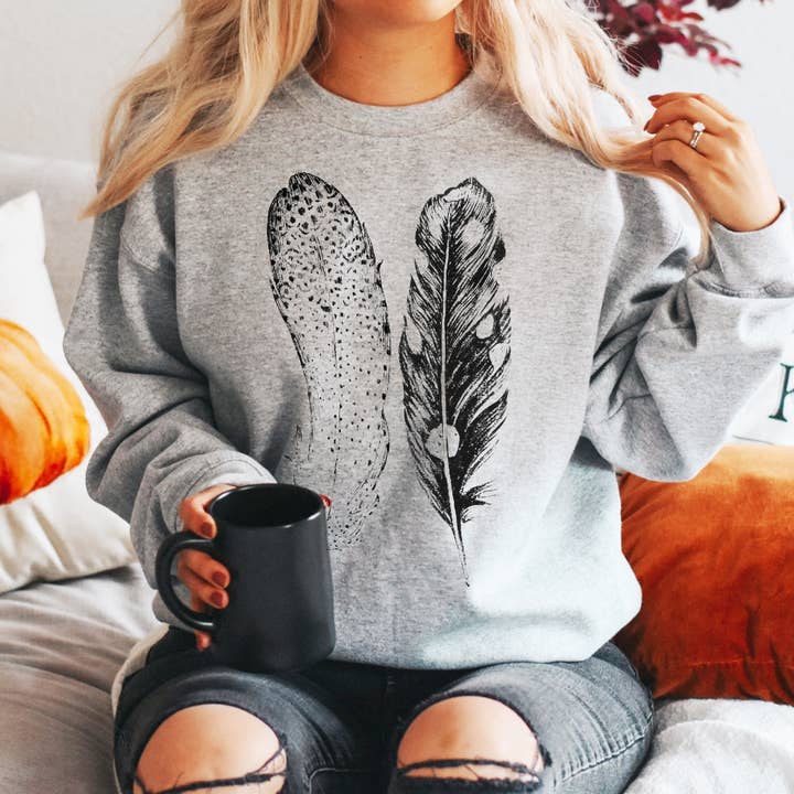 Tribal Feather Unisex Sweatshirt for wholesale by Quotable Life