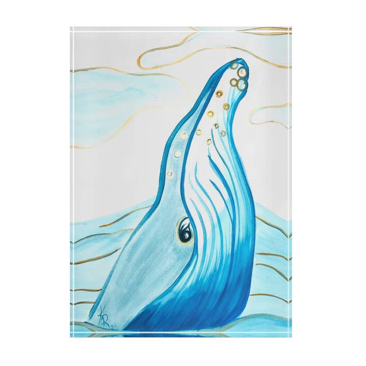 Bloque de impresión de ballena soñadora para venta al por mayor de Kimberly Ratliff Art