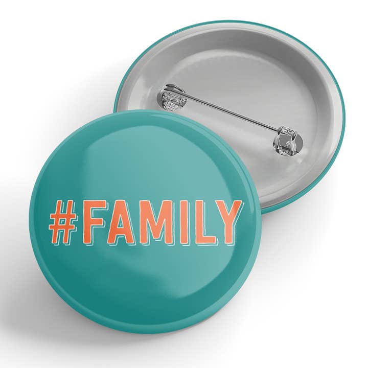 #Family Button for wholesale by Black River Letterpress & Paper Co.