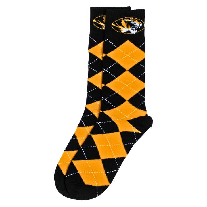Chaussettes à motif Argyle des Missouri Tigers pour la vente par Donegal Bay