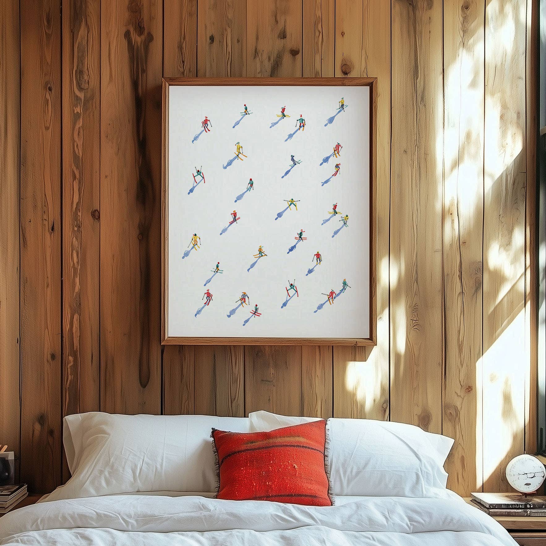 Watercolor Wednesday - Vente Affiche d'art - Impression d'art de ski | Décoration murale de petit skieur alpin après-ski3