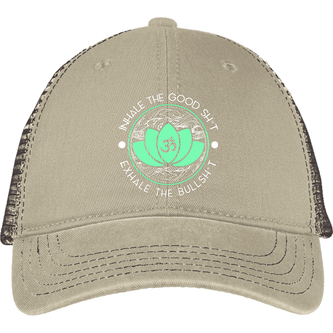 Soulful Wear – boné - Mulher por atacado – Inspire as boas xit Exhale o Chapéu de Camionista de Touro 24