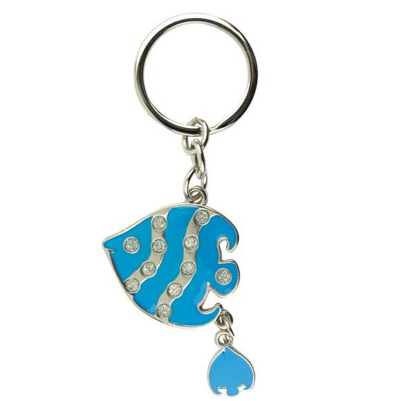 Fish & Juvenile Keyring, blue for wholesale by Nauticalia