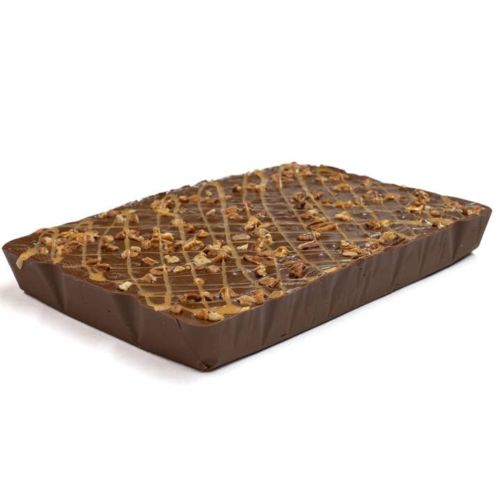 Chocolate Caramel Pecan 6 lb. Fudge Slab for wholesale by Valley Fudge & Candy