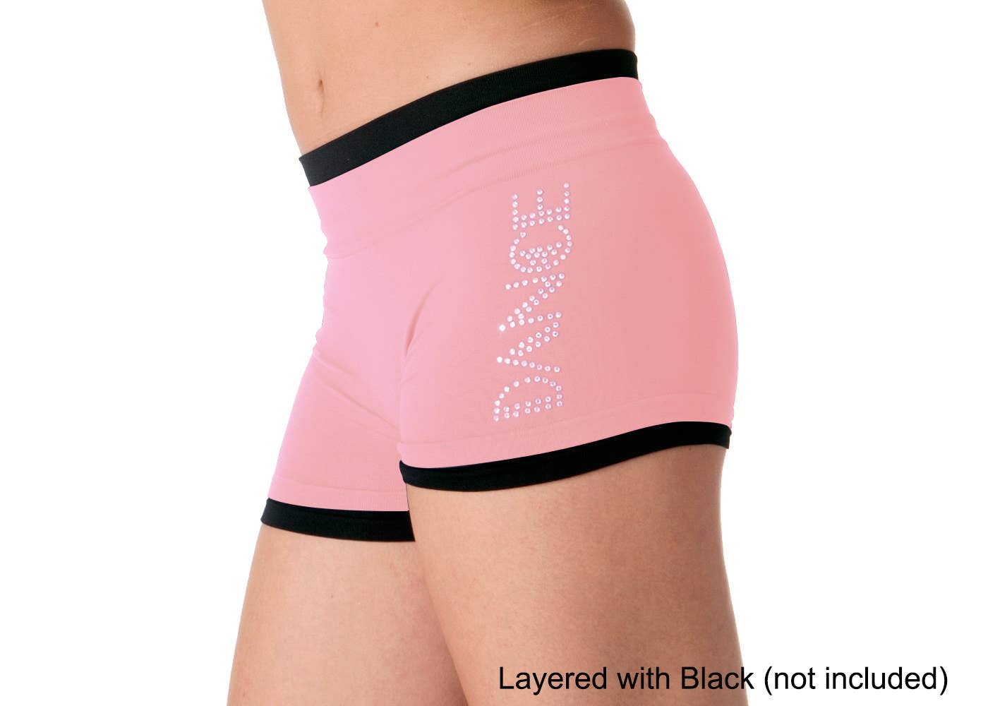 KurveShop - Wholesale Athletic Shorts - Women's - "DANCE" Rhinestone Boyshorts11