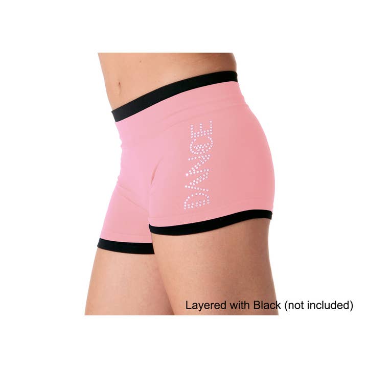 KurveShop - Wholesale Athletic Shorts - Women's - "DANCE" Rhinestone Boyshorts11