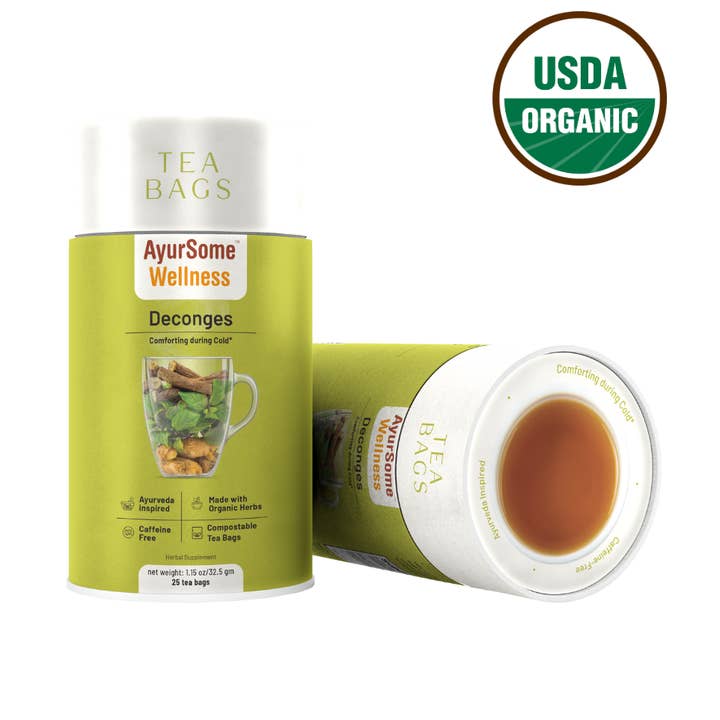 Organic Holy Basil tea blend - Deconges Tea - 25 tea bags for wholesale by AyurSome Wellness