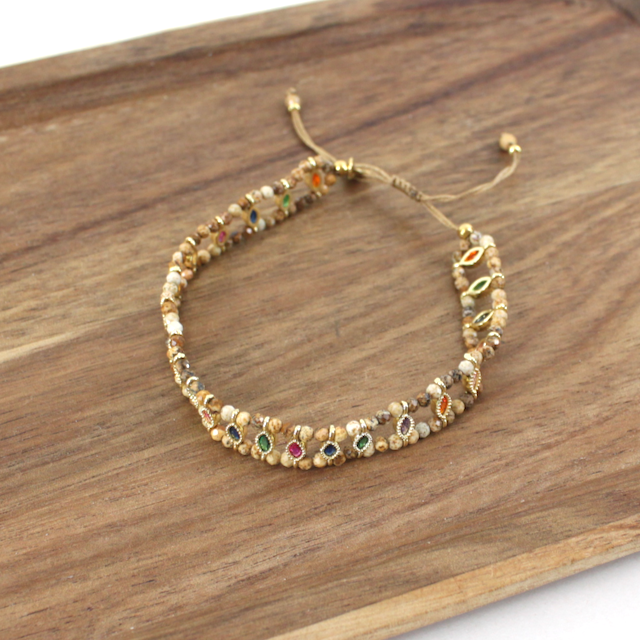 Pretty Persuasions - Wholesale Beaded Bracelet - B25264 Handmade Mini Crystal/Stone Bead Wrap Bracelet1