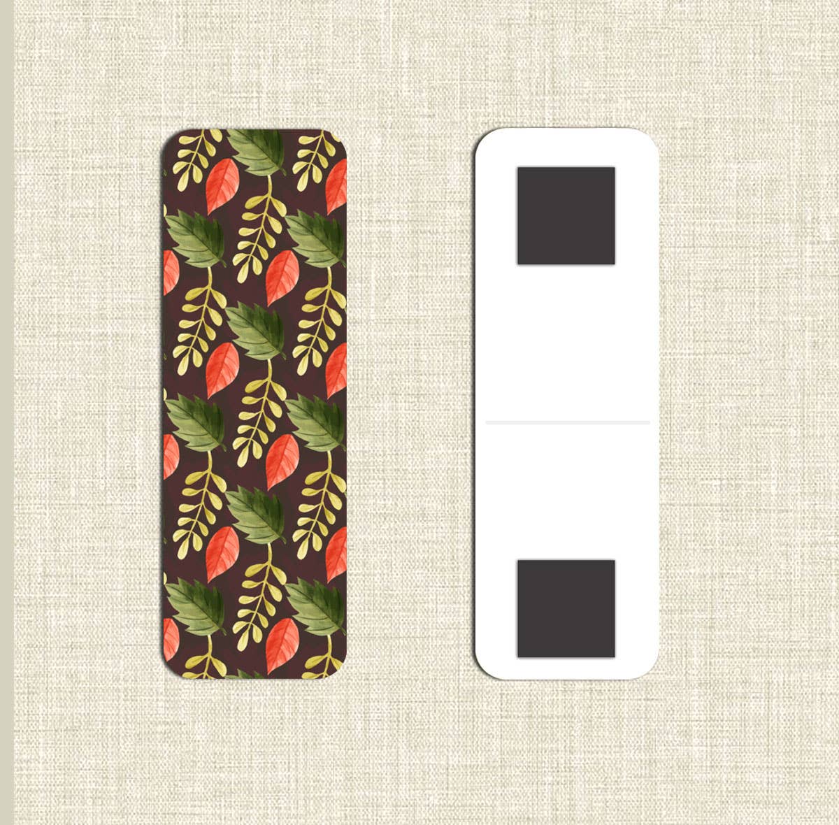 Coastal Creators of Connecticut - Wholesale Bookmark - 2-Pack Autumn Fall Leaves Magnetic Bookmarks (Packaged)1