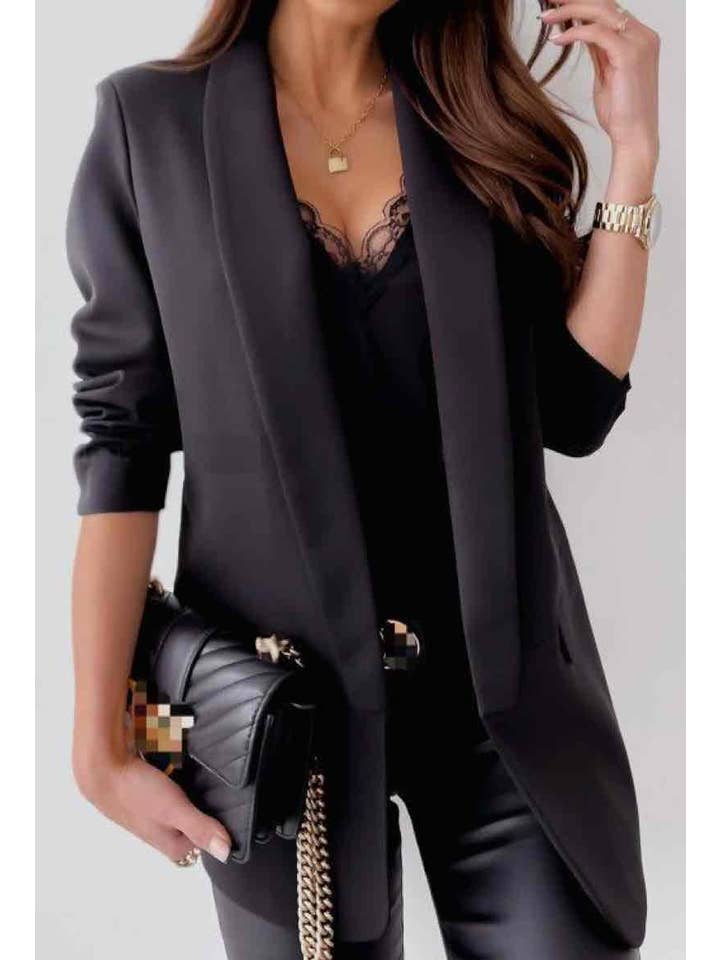 ESTEE BROWN - Wholesale Blazer - Women's - Solid Color Blazer Jacket - 5645