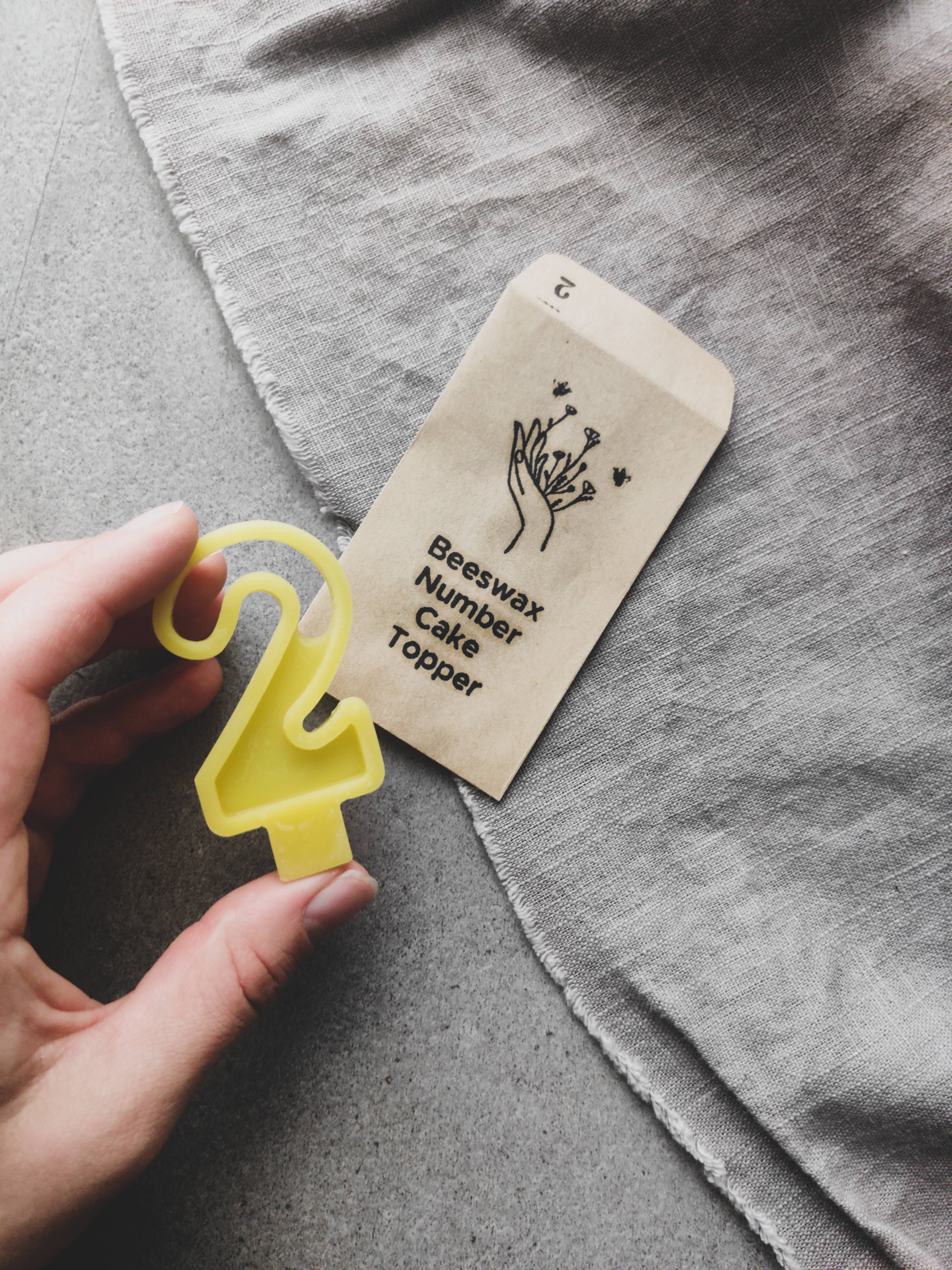 korys – wholesale Cake/cupcake topper – Beeswax Number Cake Topper (full set 0-9)