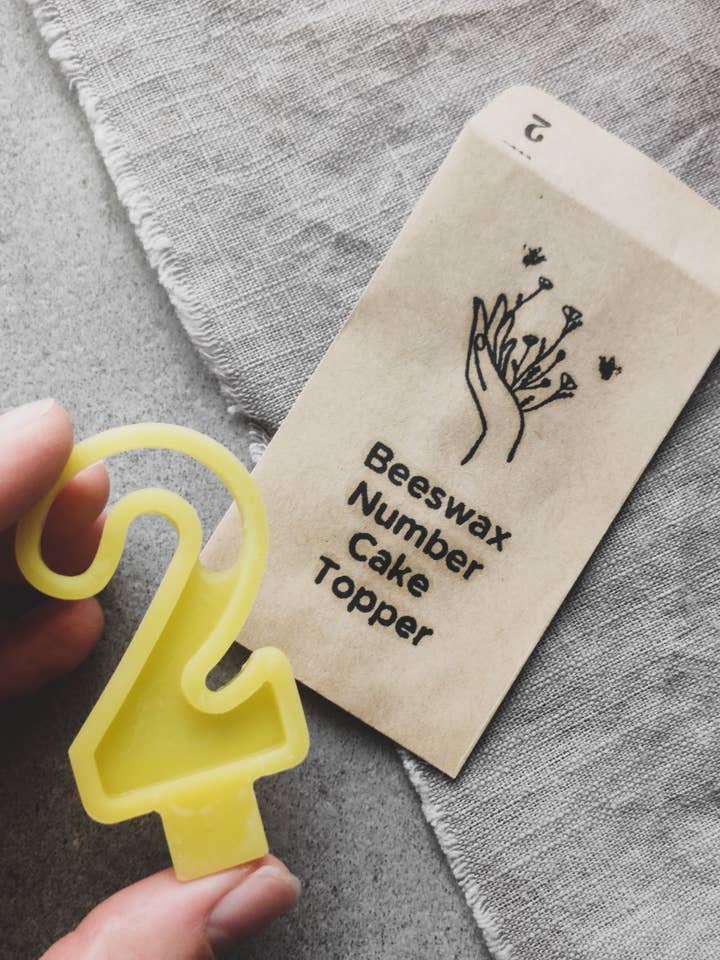 Beeswax Number Cake Topper (full set 0-9) for wholesale by korys