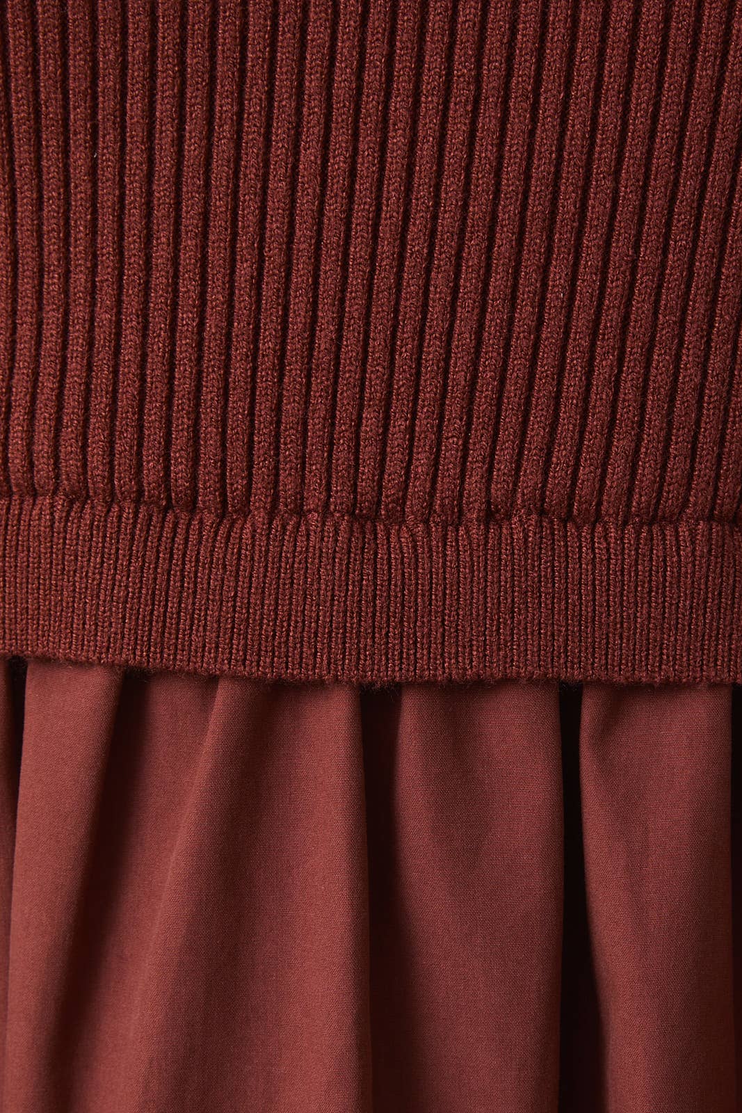 Sunday Edition by LE LIS - Wholesale Dress - Women's - MOCK NECK SHORT SLEEVE KNIT & WOVEN MIX TIERED MIDI DRESS11