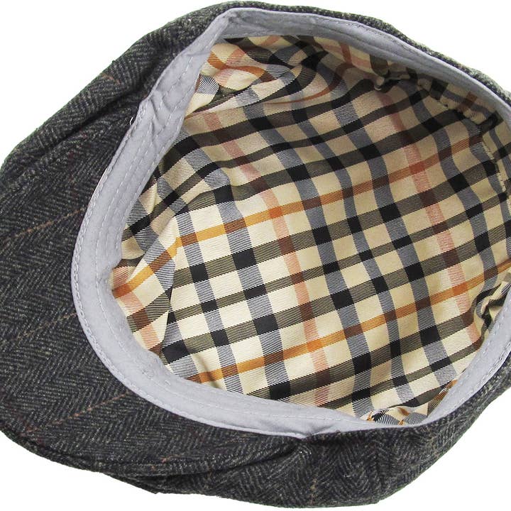 KBETHOS - Wholesale Newsboy/Schoolboy Hat - Men's - Herringbone Button Ascot6