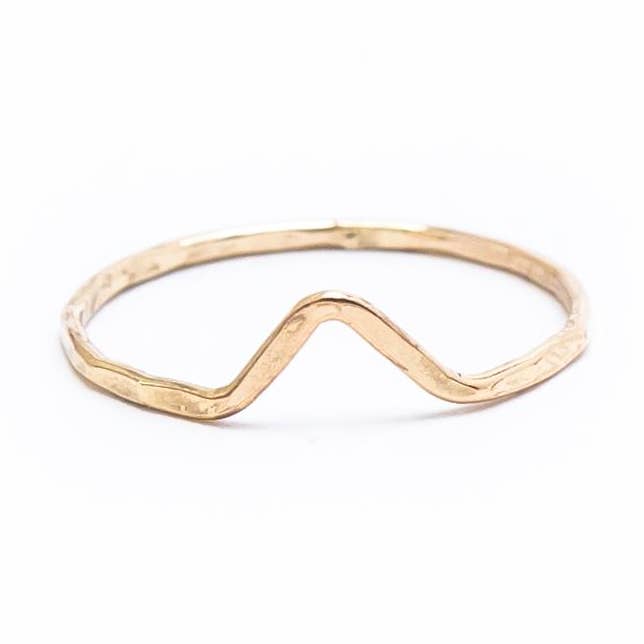 Gold Chevron Ring for wholesale by Danae