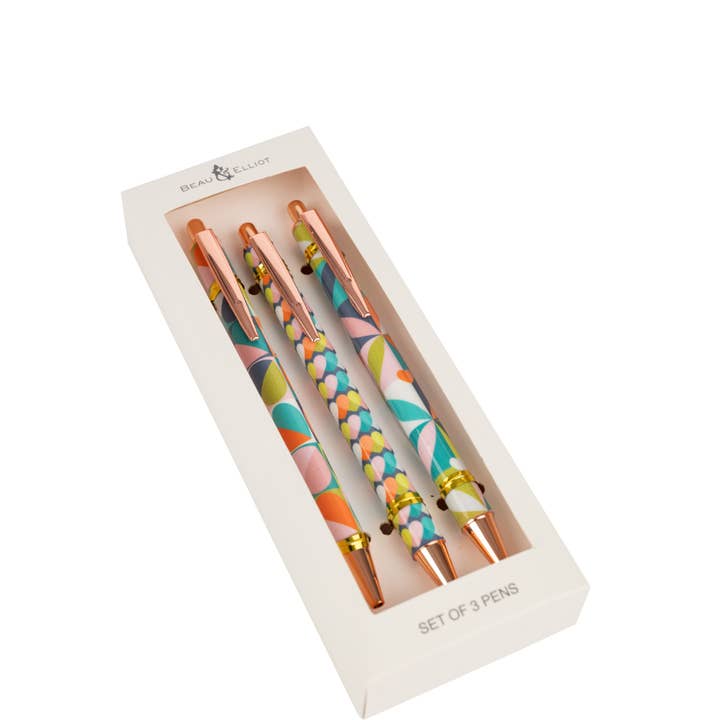 Carnaby Pen Set Mixed Designs x3 Bloom/Eclipse/Petal for wholesale by Navigate Ltd