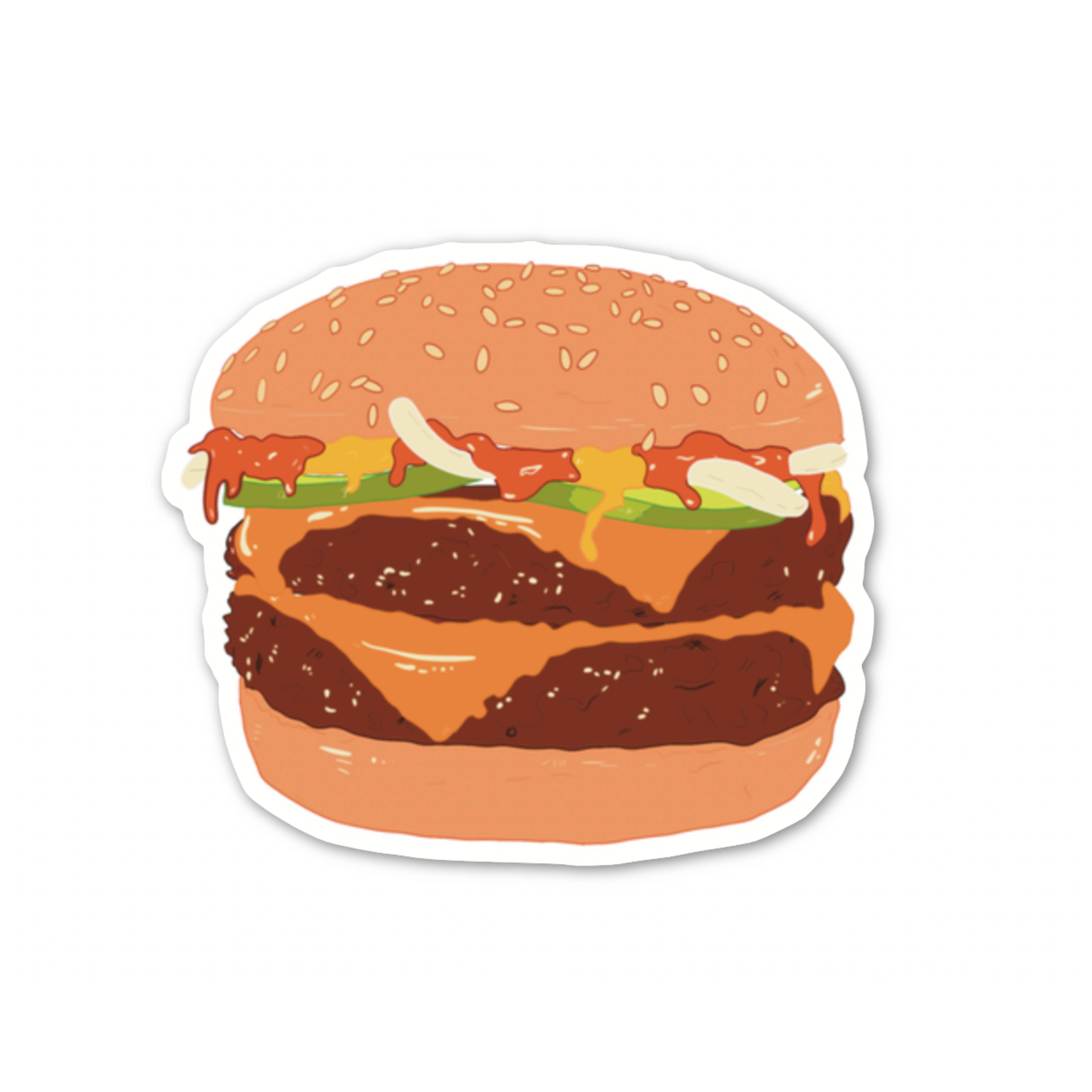 After Party Paper Co. - Wholesale Sticker - Double Cheeseburger Sticker