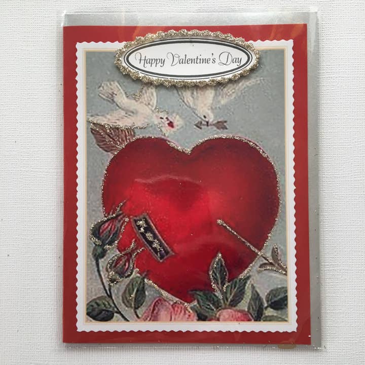 Cartões de São Valentim por atacado de Nelda Barchers Glitter Cards