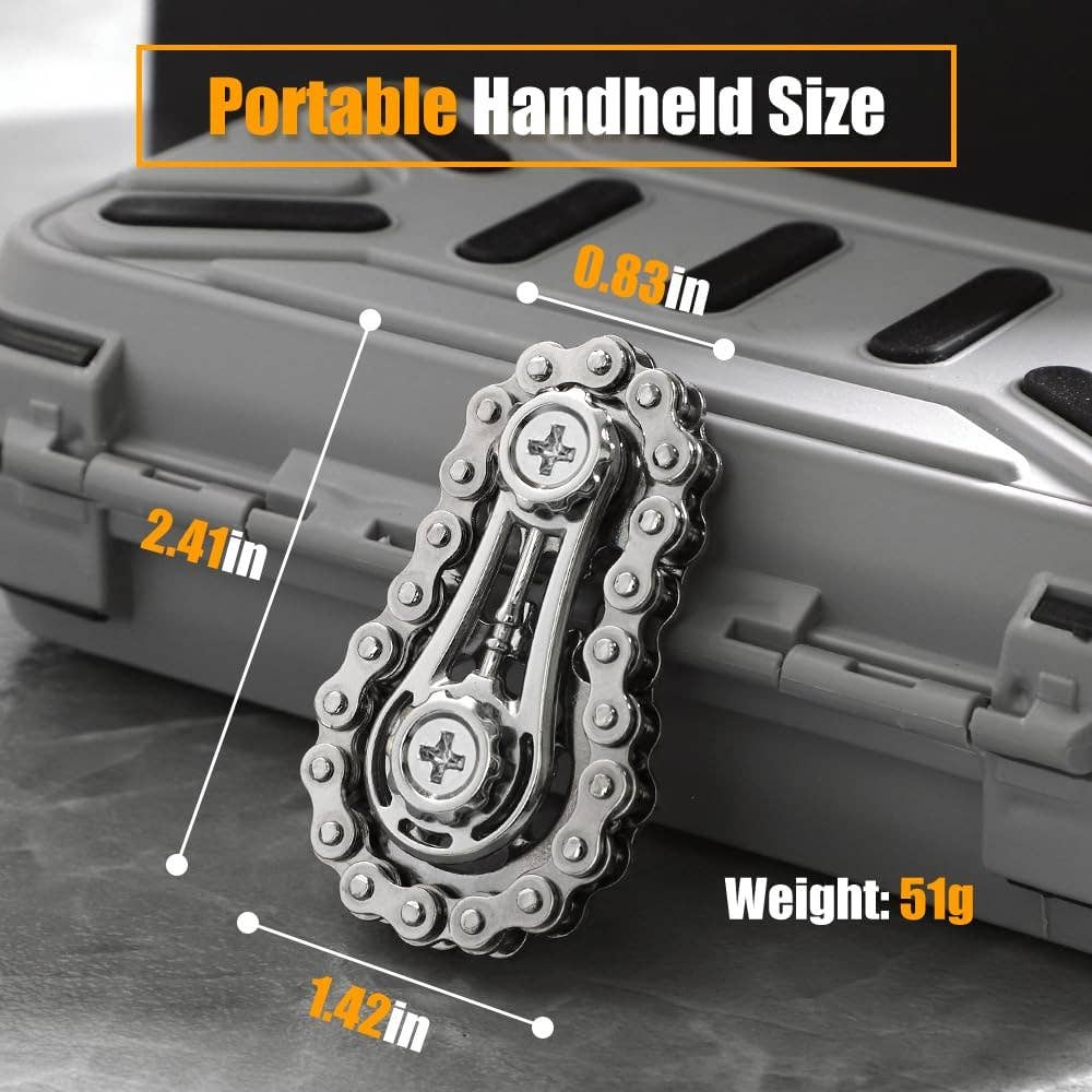 VIGOR - Wholesale Fidget Toy - Kids - Chain Fidget Spinner Metal Toy With Gear Chain Teeth Fly0