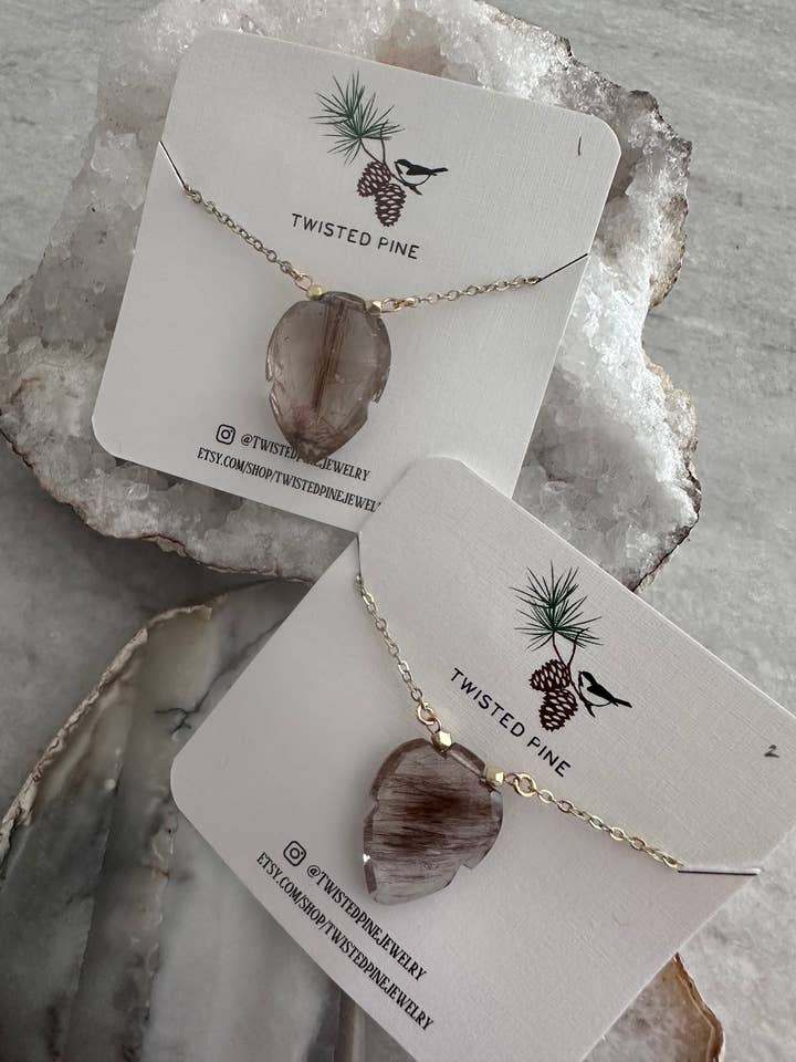 GOLDEN RUTILATED QUARTZ Arrowhead Necklace - gold for wholesale by Twisted Pine Jewelry