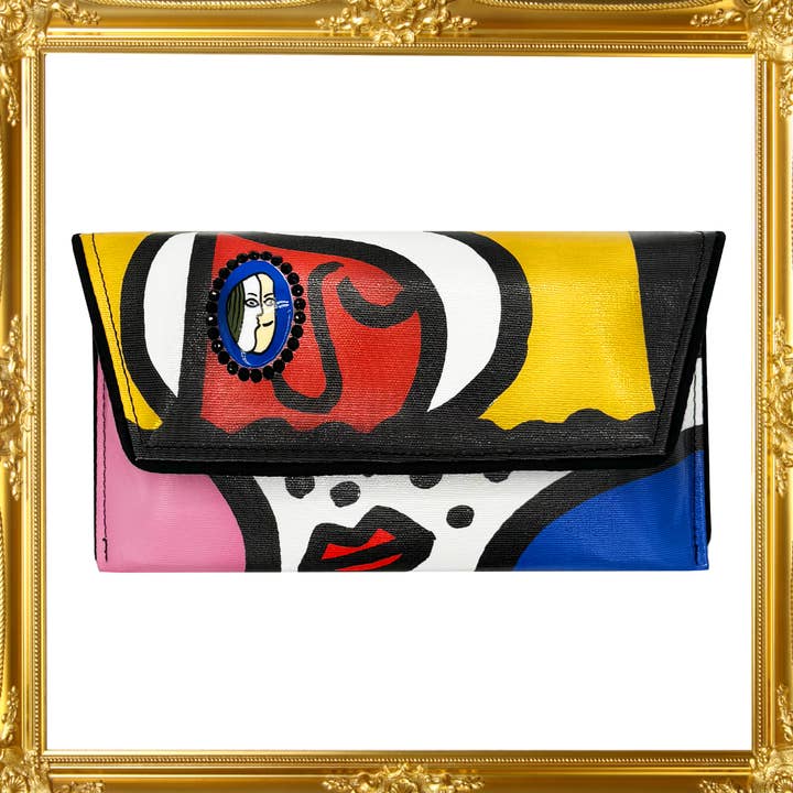 Kubistische Gezichten Deluxe voor wholesale door Kent Stetson Handbags