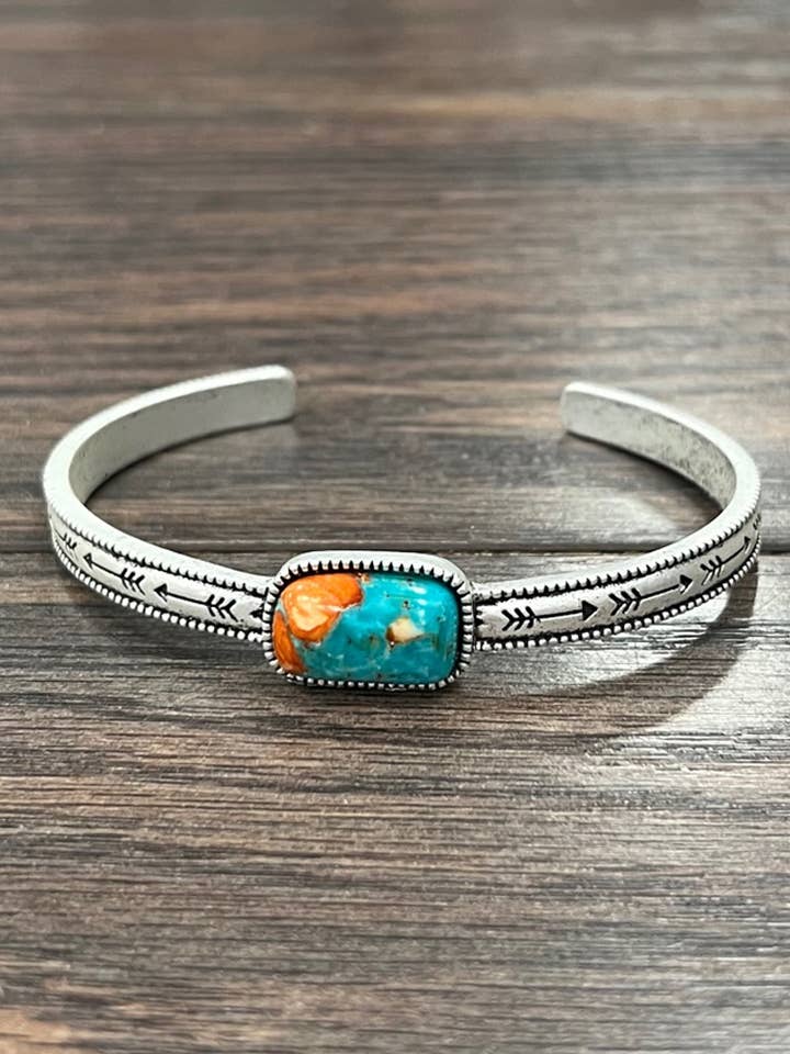711390, Bracelete de punho em pedra preciosa por atacado de ISAC Trading Inc