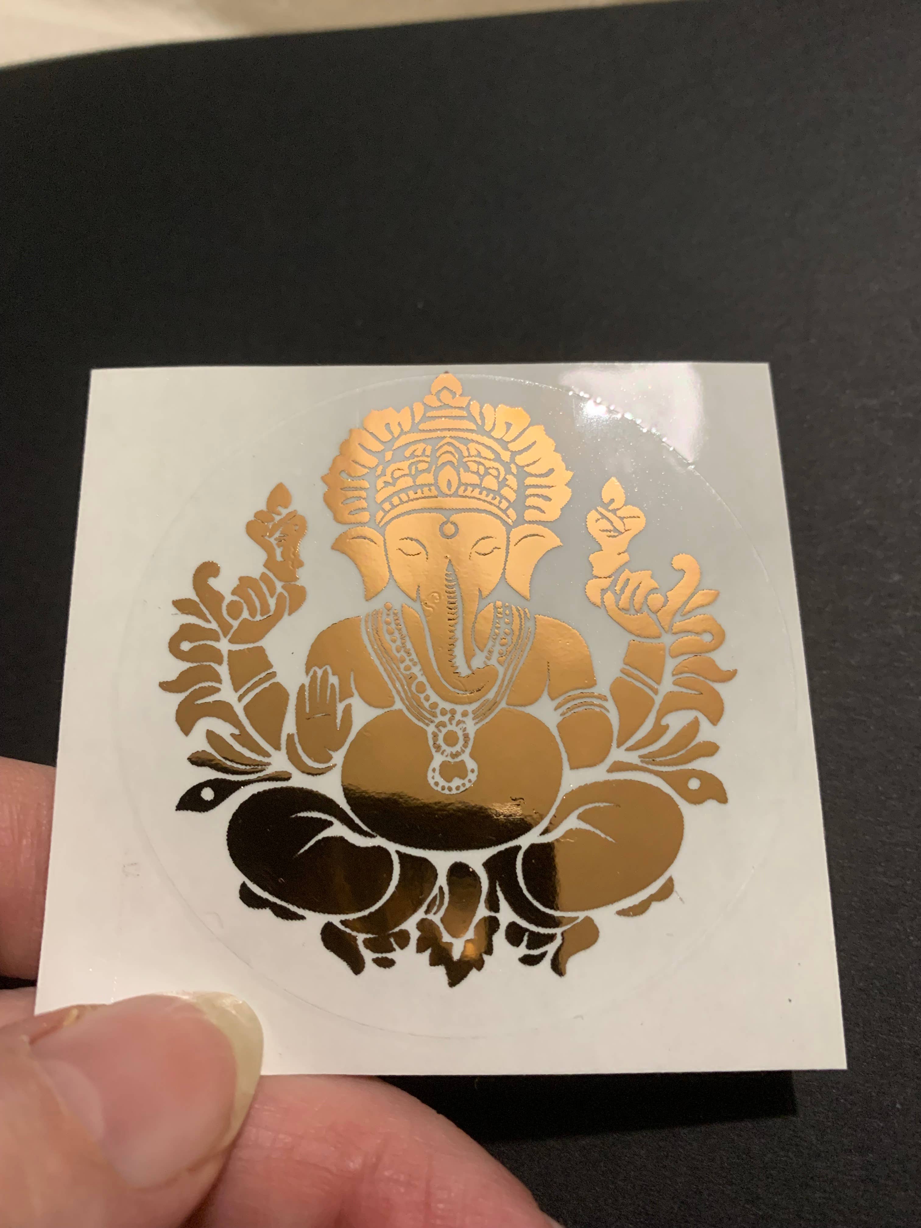 Spirit of Lemuria – wholesale Sticker – Ganesh 1 Foiled Sacred Geometry Sticker4