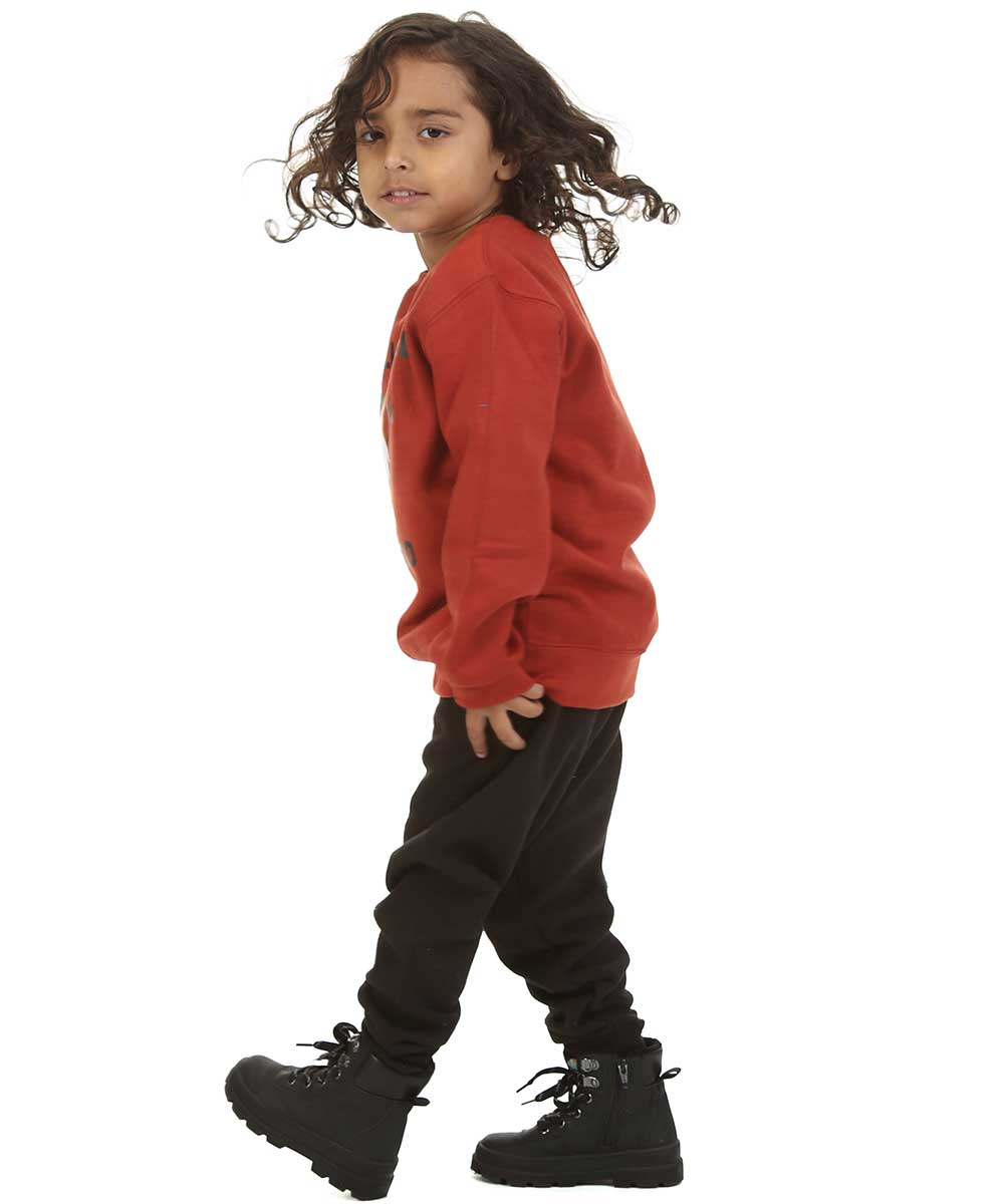 Trendy Toggs Kids Christmas pudding Jumper Rust for wholesale on Faire2