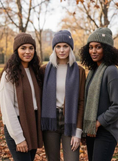 Hatzzi - Wholesale Beanie - Women's - Solid Color Boucle Cuffed Winter Beanie1