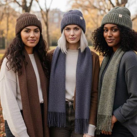 Hatzzi - Wholesale Beanie - Women's - Solid Color Boucle Cuffed Winter Beanie1