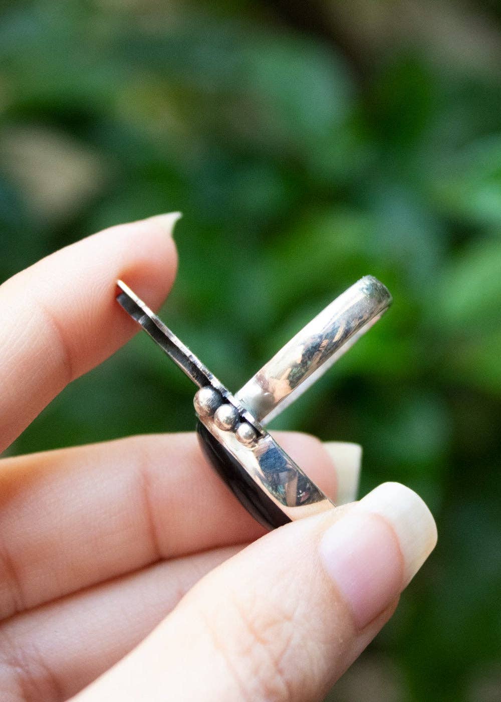 Ambra Jewels - Wholesale Cocktail/Statement Ring - Black Onyx Cat Ring, AR-68614