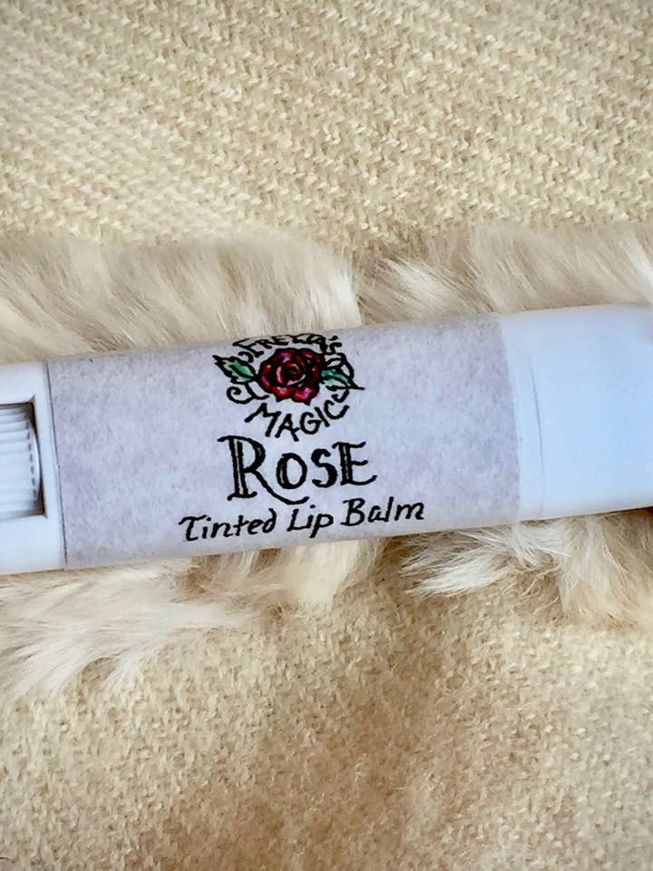 Rose & Vanilla Tinted Lip Balm with Alkanet - Light Color for wholesale by Freyja's Magic
