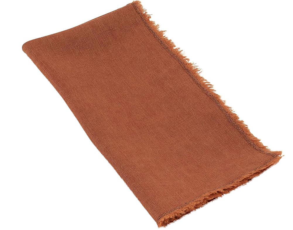 Fennco Styles – wholesale Dinner & cloth napkin – Terracotta Stone Washed Pure Linen 20" Dinner Napkin 1
