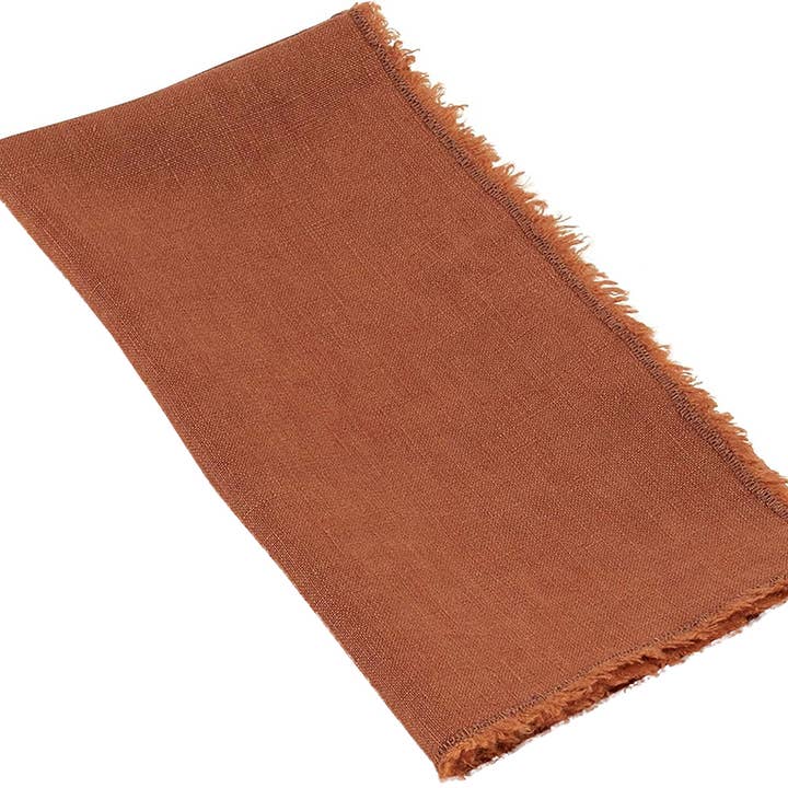 Fennco Styles - Wholesale Dinner & cloth napkin - Terracotta Stone Washed Pure Linen 20" Dinner Napkin 1