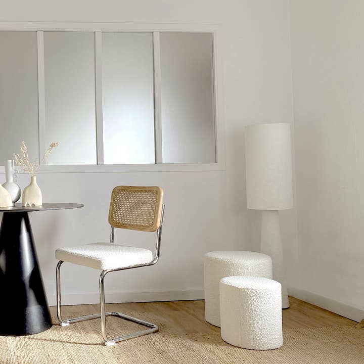 Weiß Stehlampe Saturn Pappmaché D30 H130cm für den Großhandel auf Faire
