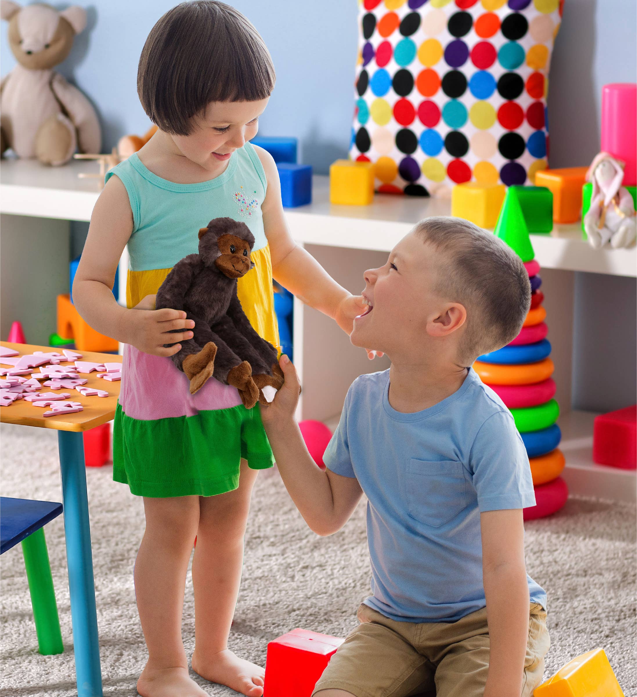 Cota Global - Wholesale Stuffed/Plush Toy - Kids & Baby - Super Soft Plush - Long Arm Hanging Black Capuchin Monkey5