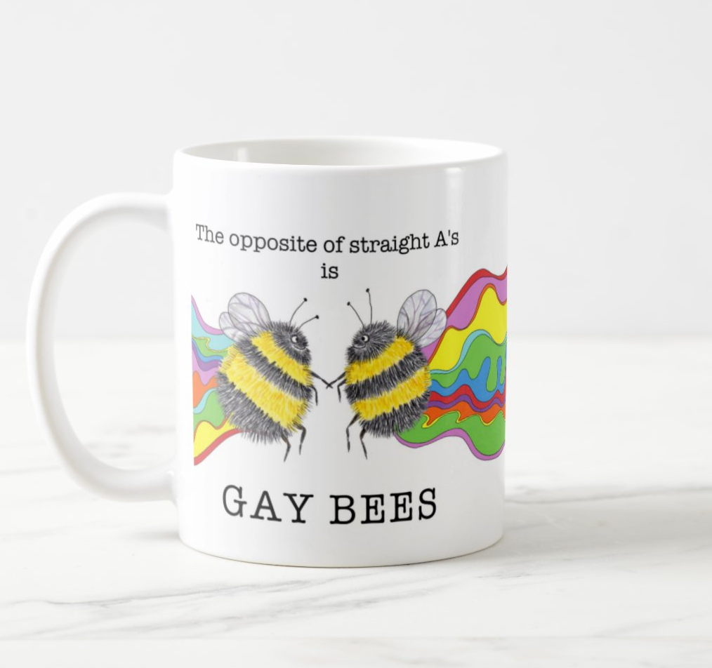 Lemon Zesty - Vendita all'ingrosso Tazza - Tazza «The Opposite of Straight A's Is Gay Bees»0