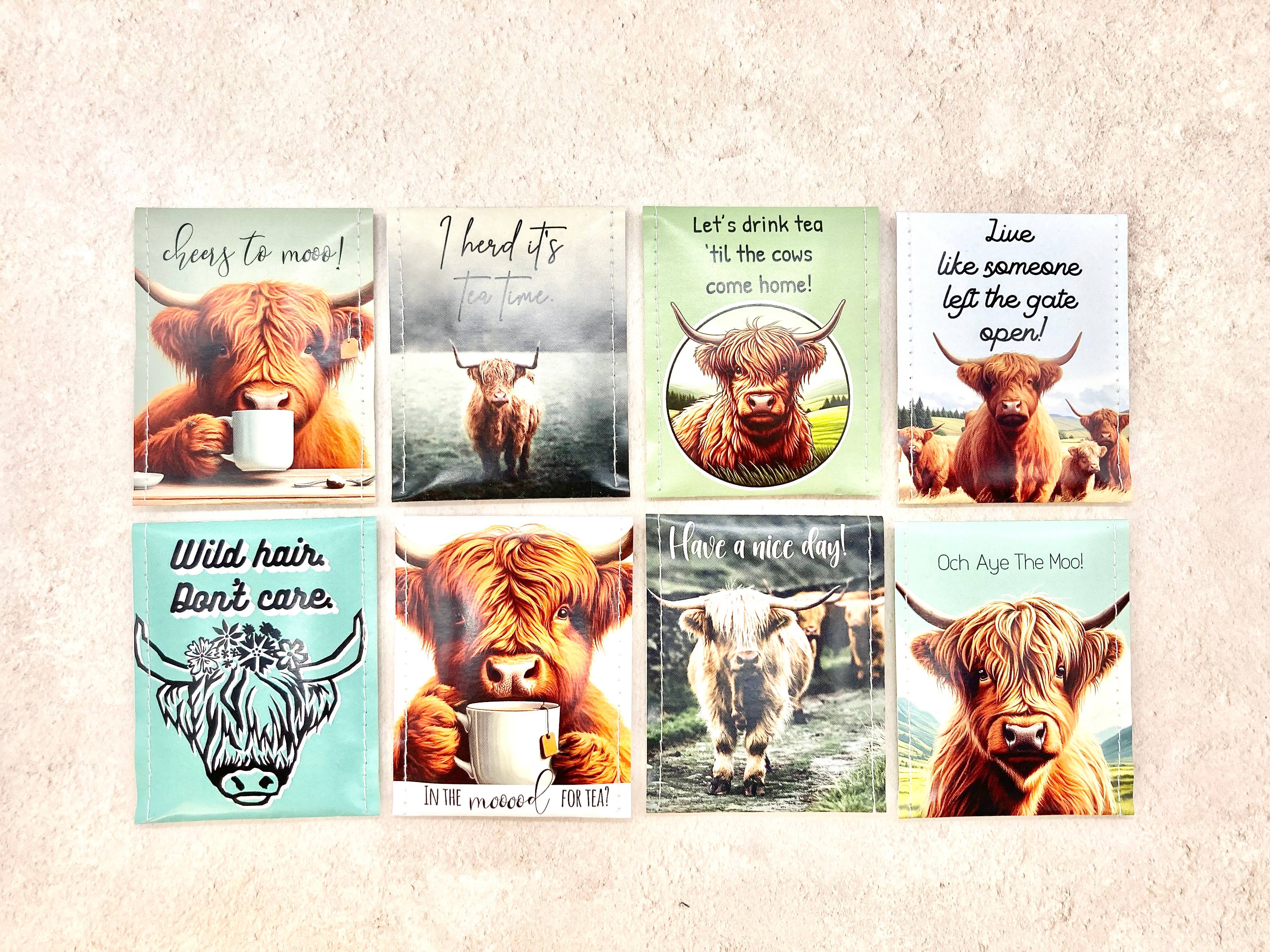 Victoria Mae Designs - Vendita all'ingrosso Tè in bustine - Set regalo con mucca delle Highland.6
