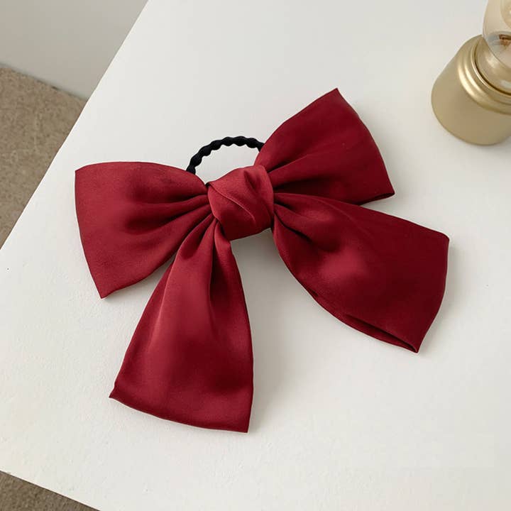 XO Fashion - Wholesale Hair Tie - HT1203 French Retro Oversized Bow Princess Style Hair Tie2