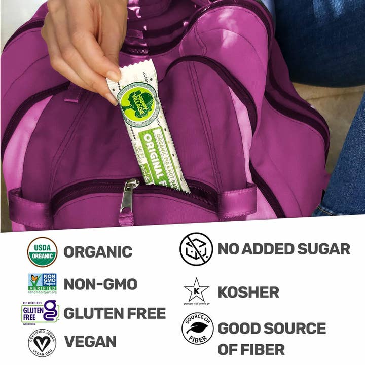 Happy Village - Wholesale Snack Bar - Happy Village Organic Fig & Nut Bar, ORIGINAL FIG | Only 2 Ingredients, Gluten Free, No Added Sugar, Kosher, Non-GMO, Vegan, Good Source of Fiber | Organic Healthy Snack Bars (16 bars, 1.4 OZ each)4