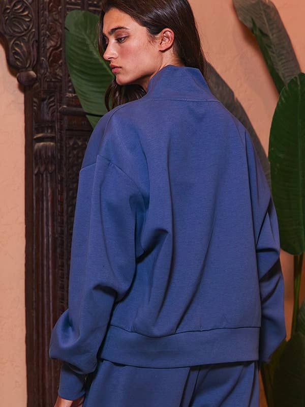 BUCKETLIST - Wholesale Sweatshirt – Women's - IT2154 Half Zip-up Scuba Sweatshirts17