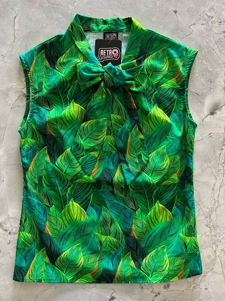 Leaves Bow Top for wholesale by Retrolicious