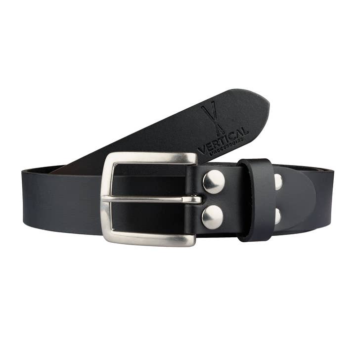 Black genuine leather belt for wholesale by VERTICAL L'ACCESSOIRE